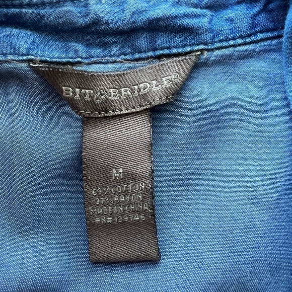 Bit & Bridle Cotton Rayon Denim Dress M - Picture 4 of 6